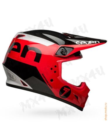 Мотошлем MX 9 Seven Phaser Gloss Red Black
