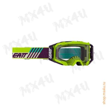 Очки для мотокросса Velocity 5.5 Cryztal Лайм Purple 75 VLT - миниатюра 1