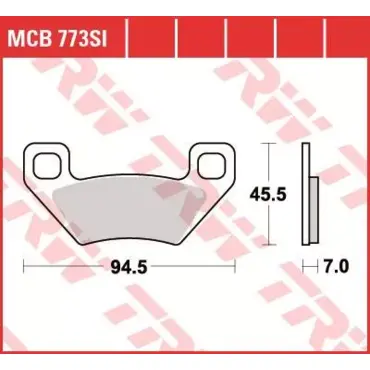 Колодки тормозные дисковые MCB773SI - миниатюра 1