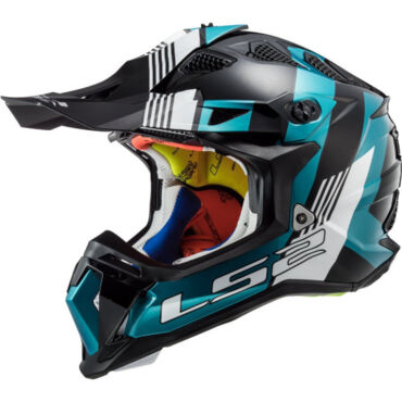 LS2 Мотошлем MX700 Subverter Evo Max Черно бирюзовый - миниатюра 3