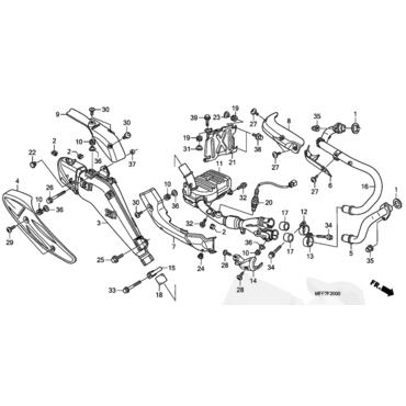 HONDA уплотнительная муфта выхлопной трубы 43*48*28 XRV750 XL650 ( 18392MJ4670 ) - миниатюра 1