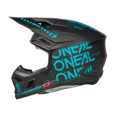 Oneal Шлем кроссовый 3Series Static черный бирюзовый - миниатюра 2