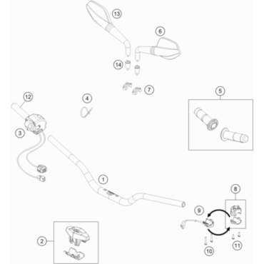 KTM FLASHER SWITCH Пульт управления поворотниками EXC / EXCF / Freeride 14 23 ( 78111029000 ) - миниатюра 1