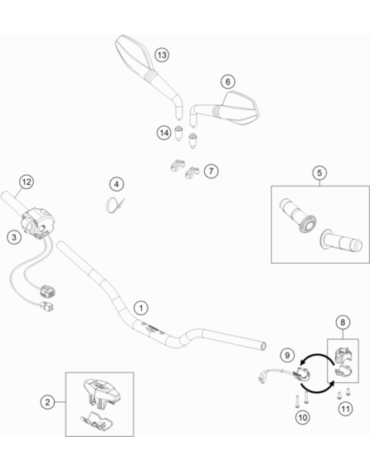 KTM FLASHER SWITCH Пульт управления поворотниками EXC / EXCF / Freeride 14 23 ( 78111029000 )