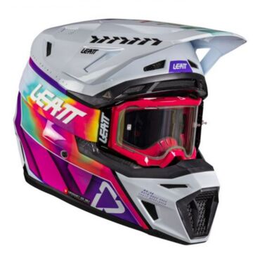 Leatt Шлем кроссовый 8.5 Pinata Teal V26 + очки Velocity 5.5 - миниатюра 3