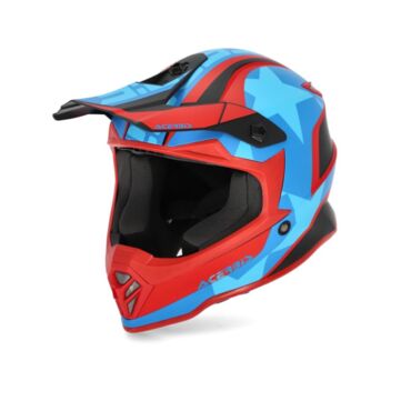Acerbis Шлем детский Impact Steel Junior Red Blue - миниатюра 4