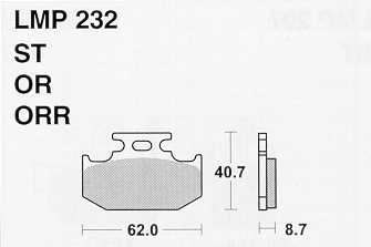 Колодки дискового тормоза AP Racing LMP232 ST (FDB659 / FA152) - миниатюра 1
