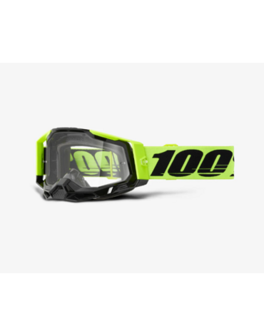 Очки 100% Racecraft 2 Neon Yellow, clear lens