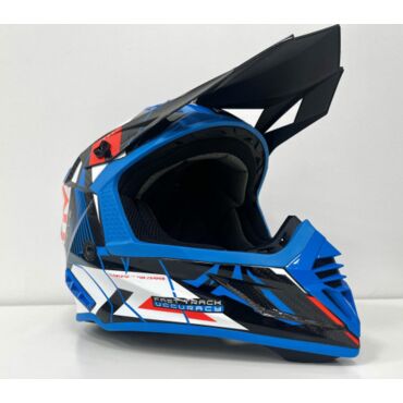 Шлем кроссовый AIM RH855 Carbon Razor Blue Red - миниатюра 2
