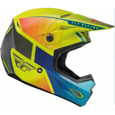 Fly Racing Шлем кроссовый KINETIC Drift желтый серый - миниатюра 1