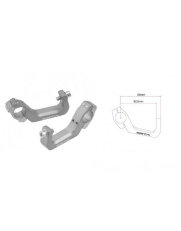 Крепления для защиты рук ZETA Armor Long U Clamp Kit for 1 1 8" 28.6мм