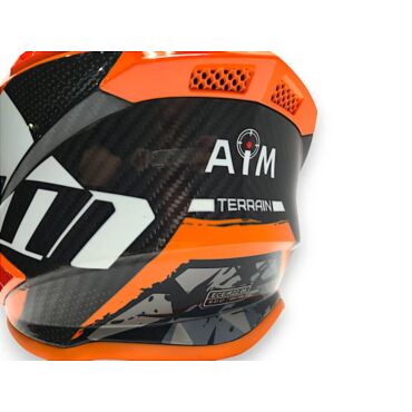 AiM Шлем RH855 Carbon Terrain Black Orange - миниатюра 5