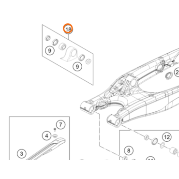 Подшипник амортизатора нижний KTM OEM 50304090144 - миниатюра 1