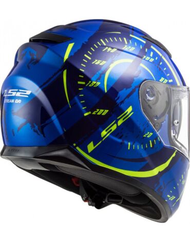 Шлем дорожный LS2 FF320 STREAM EVO TACHO, blue yellow (XL, Взрослая  Дорожная)