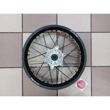 AdvProWheel комплект колес R21*1,6 + R18*2,15 ( фрезерованные ступицы / черные обода / спицы зебра ) EXC EXCF 17-> TE FE 17-> - миниатюра 4