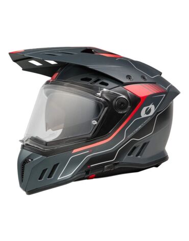 Oneal Шлем кроссовый со стеклом Sierra RS Echo красный черный