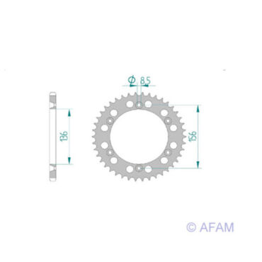 Звезда задняя Afam Sprocket Alu 49T - миниатюра 1