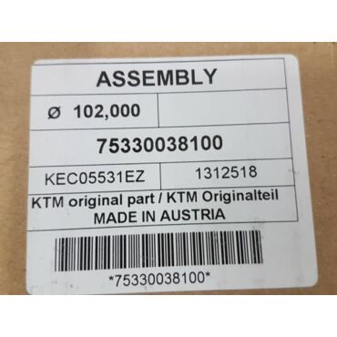 KTM Цилиндр + поршень D=102 690 R / DUKE 12 18 ( 75330038100 ) - миниатюра 4