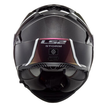 Шлем дорожный LS2 FF800 STORM VELVET, black green (XL, Взрослая  Дорожная) - миниатюра 2