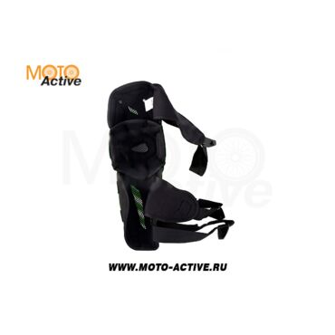 Защита колена шарнирная ATAKI SC P212 Hi Viz зеленая черная - миниатюра 1