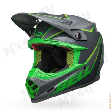 Мотошлем Moto 9 Flex Sprite - Зеленый - миниатюра 4