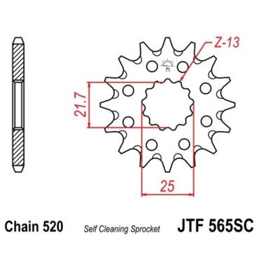Звезда ведущая JTF565.14 SC (с самоочисткой) - миниатюра 1