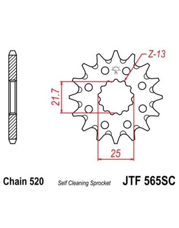 Звезда ведущая JTF565.14 SC (с самоочисткой)