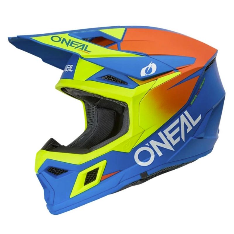 Oneal Шлем кроссовый детский 3Series Youth Solid синий / желтый - фото 2