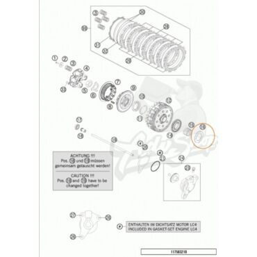 KTM прижимная шайба шестерни маслонасоса 690 ( 75032017000 ) - миниатюра 1