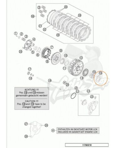 KTM прижимная шайба шестерни маслонасоса 690 ( 75032017000 )