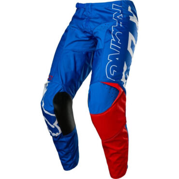 Fox Мотоштаны 180 Skew White Red Blue - миниатюра 2
