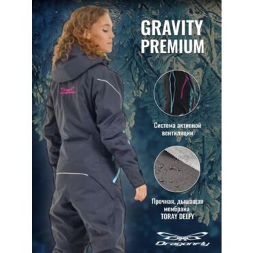 Dragonfly Комбинезон Gravity Premium Woman Black - Pink 2023 - миниатюра 8