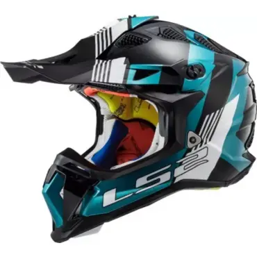 Мотошлем MX700 SUBVERTER EVO MAX черно бирюзовый - миниатюра 2
