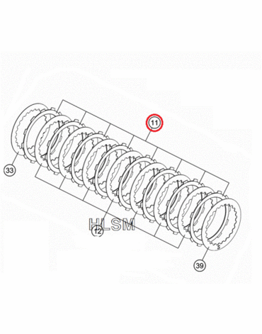 Диск сцепления KTM HQ250 350 450(с19) ферадо, original