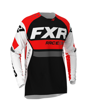 Джерси FXR REVO MX, White Red Char Black