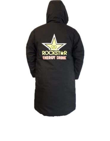 Плащ детский утепленный SPG Rockstar Energy, black (YL, Детская Кросс эндуро)