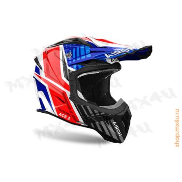 Внедорожный шлем Aviator Ace 2 Proud - Красный Синий - миниатюра 2