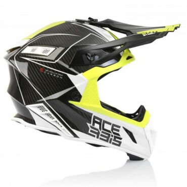 Acerbis Шлем Steel Carbon White Yellow - миниатюра 2