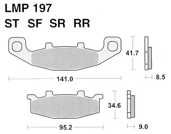 Колодки дискового тормоза AP Racing LMP197 SF (FDB481 / FA129) - миниатюра 1