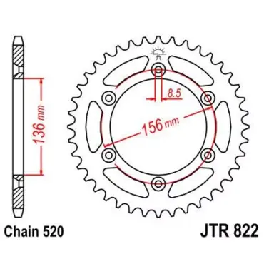 Звезда ведомая JTR822 - миниатюра 1