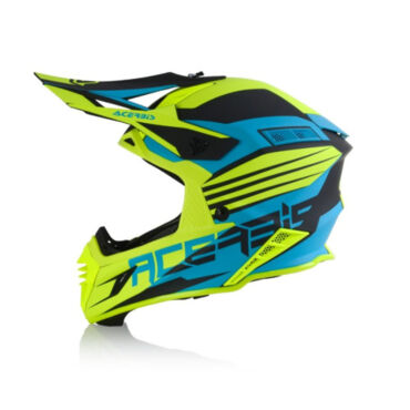 Acerbis Шлем кроссовый X Track Light Blue Fluo Yellow - миниатюра 5