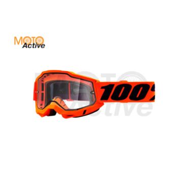 Очки 100% Accuri 2 Enduro Goggle Neon Orange / Clear Dual Lens - миниатюра 1