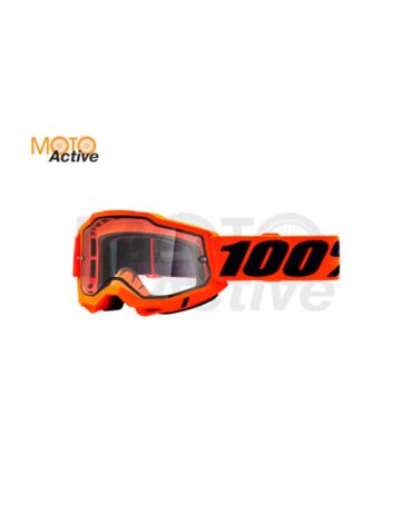 Очки 100% Accuri 2 Enduro Goggle Neon Orange / Clear Dual Lens