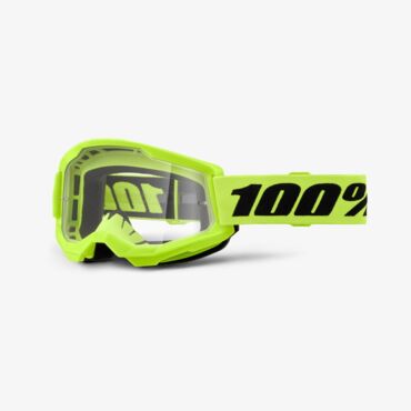 Очки 100% STRATA 2 Goggle Neon Yellow - Clear Lens - миниатюра 1