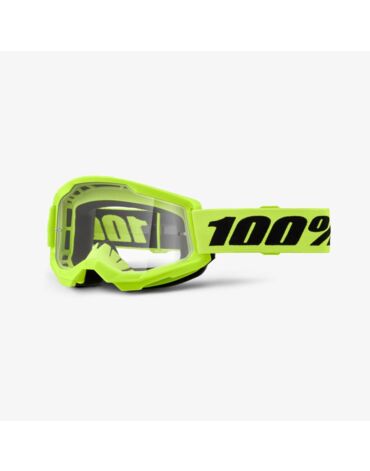 Очки 100% STRATA 2 Goggle Neon Yellow - Clear Lens