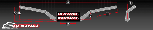 Renthal 603 01 BK / Fatbar Reed Windham Black - Руль 28 mm ( Черный ) - фото 3