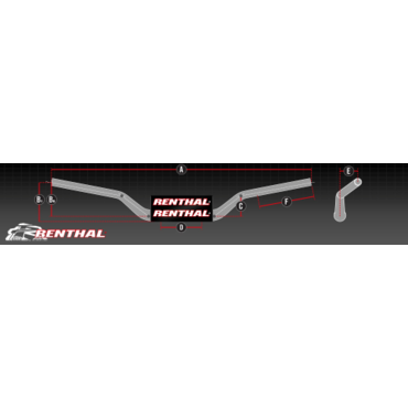 Renthal 603 01 BK / Fatbar Reed Windham Black - Руль 28 mm ( Черный ) - миниатюра 3