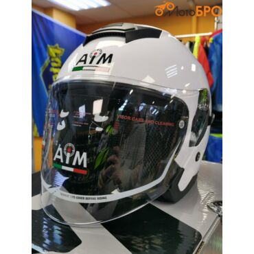 Шлем открытый AiM JK526 white glossy - миниатюра 4