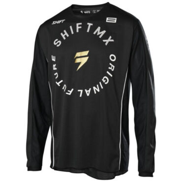 Мотоджерси Shift Whit3 Vega LE Jersey, black gold (L, Взрослая  Кросс эндуро) - миниатюра 1