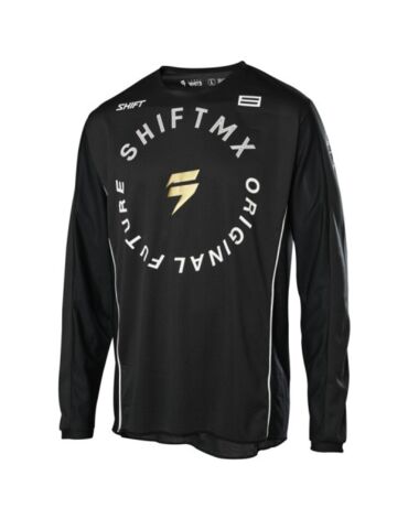 Мотоджерси Shift Whit3 Vega LE Jersey, black gold (L, Взрослая  Кросс эндуро)